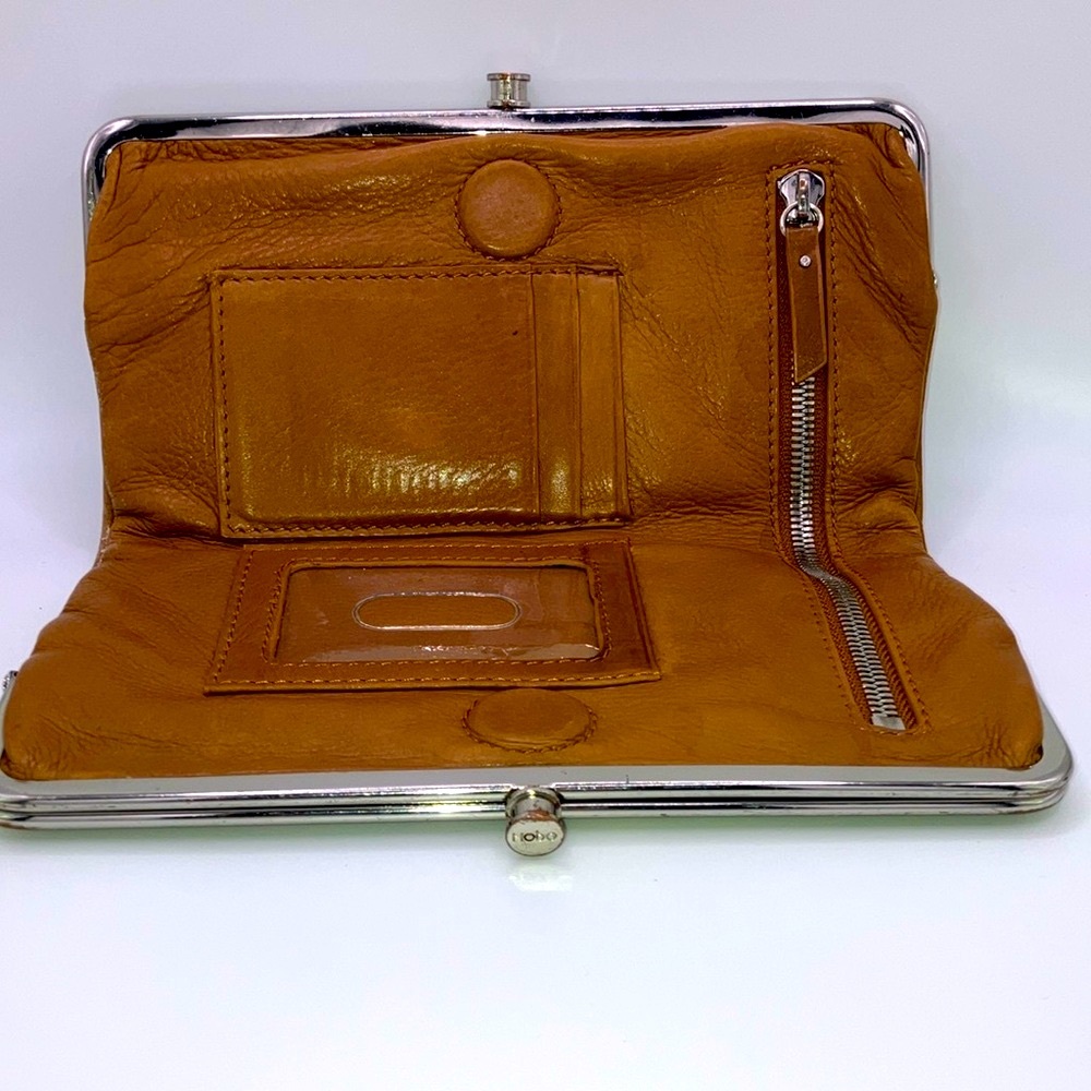 Brown HOBO Lauren  Leather Clutch - Picture 4 of 9